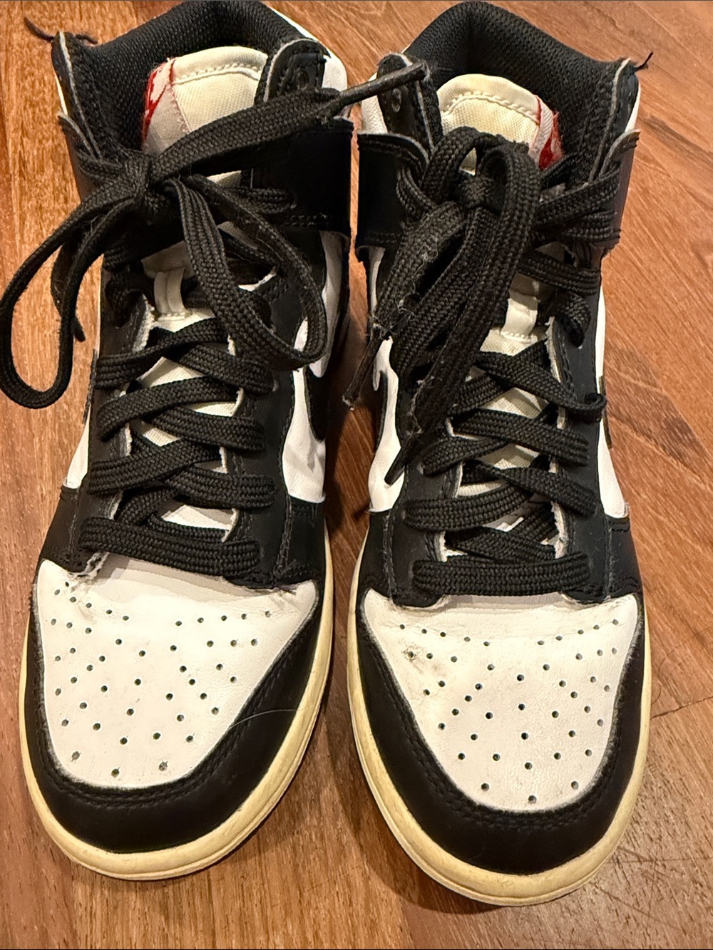 Nike Dunks Black and White High-Top Kids Sneakers
